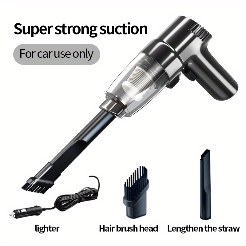 Car Vacuum Cleaner - Powerful 3Kpa Suction, Corded (3M), Lightweight Handheld Car Vacuum Cleaner, Single-Point Exhaust, Suitable for Cars, Trucks, Home - Lightweight And Portable, Without Battery