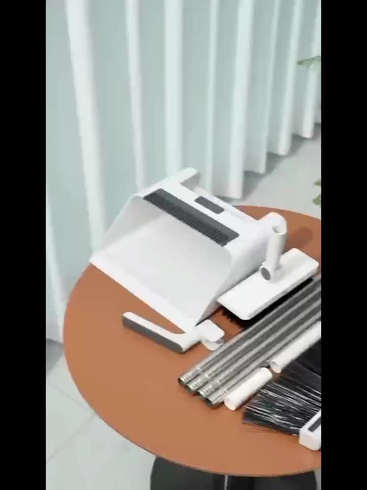 3pcs/set Stainless Steel Household Broom, Dustpan, and Brush Set | Efficient Sweeping and Scrubbing with Comb Tooth Dustpan, Ideal for Hard Floor Cleaning, Essential for Outdoor and Patio Use - Cozy Home