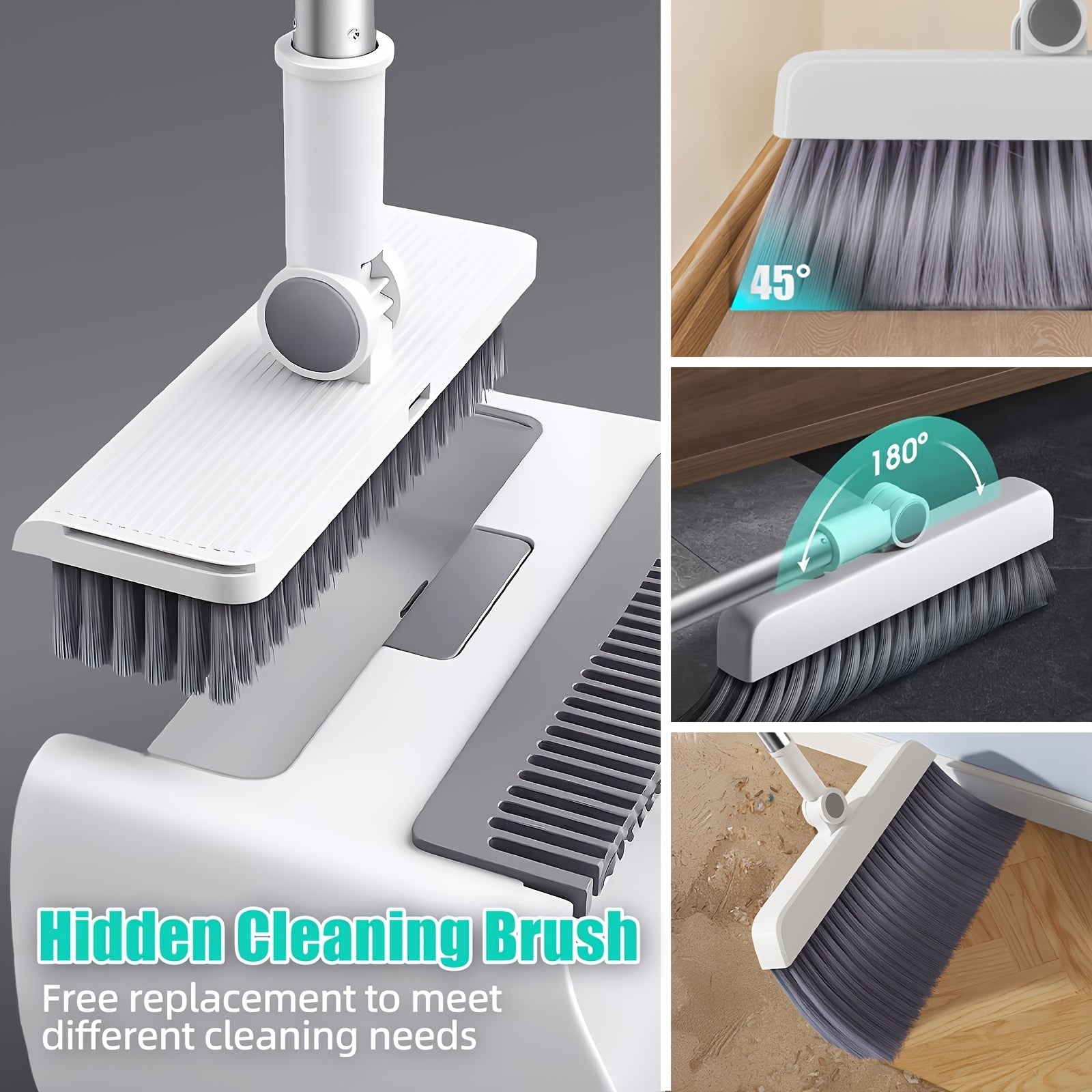 3pcs/set Stainless Steel Household Broom, Dustpan, and Brush Set | Efficient Sweeping and Scrubbing with Comb Tooth Dustpan, Ideal for Hard Floor Cleaning, Essential for Outdoor and Patio Use - Cozy Home