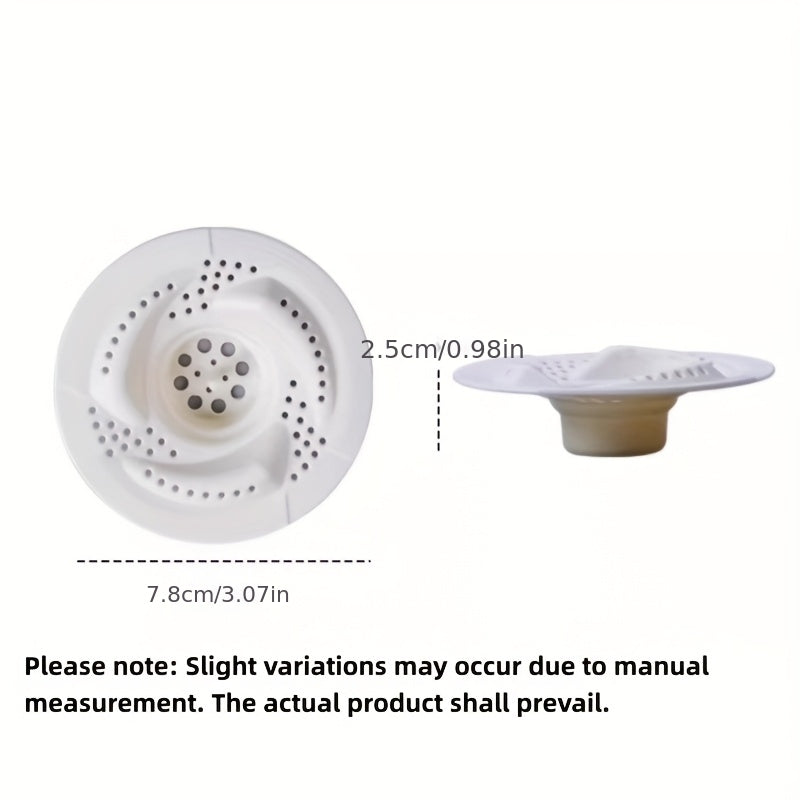 Vortex Floor Drain & Anti-Clogging Rotary Hair Collector - Heavy-Duty Plastic Sink Drain Cover with Vortex System, Fit for Shower, Bathtub, Sinks - Easy-Clean Bath/Kitchen Drain (No Chemicals/Drain Snake Needed) - Cozy Home