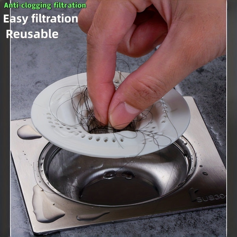 Vortex Floor Drain & Anti-Clogging Rotary Hair Collector - Heavy-Duty Plastic Sink Drain Cover with Vortex System, Fit for Shower, Bathtub, Sinks - Easy-Clean Bath/Kitchen Drain (No Chemicals/Drain Snake Needed) - Cozy Home