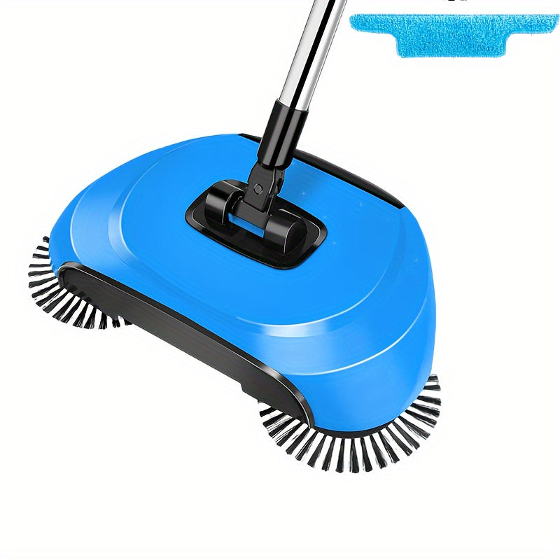 3-in-1 Cordless Push Broom Dustpan & Mop Combo - Lightweight Ergonomic Handle, Durable Plastic for Hardwood Floors & Tile - Space-Saving Multi-Functional Cleaning Tool for Home Use, Modern Aesthetic, Efficient Design - Cozy Home