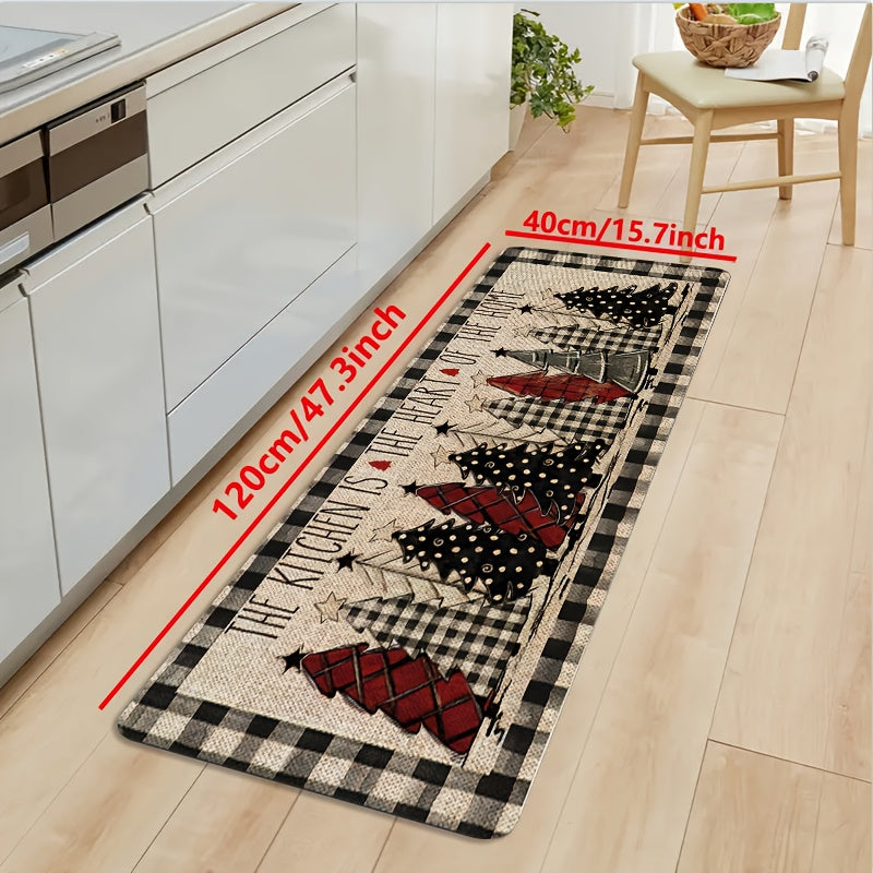 1pc Non-Slip Anti-Fatigue Area Mat - Heavy-Duty Floor Mat with Non-Slip Backing, Machine Washable Mat for Kitchen, Bathroom, Living Room, Laundry Room - Soft Polyester Floor Mat In, - Easy-clean Home Decor Mat, Kitchen Floor