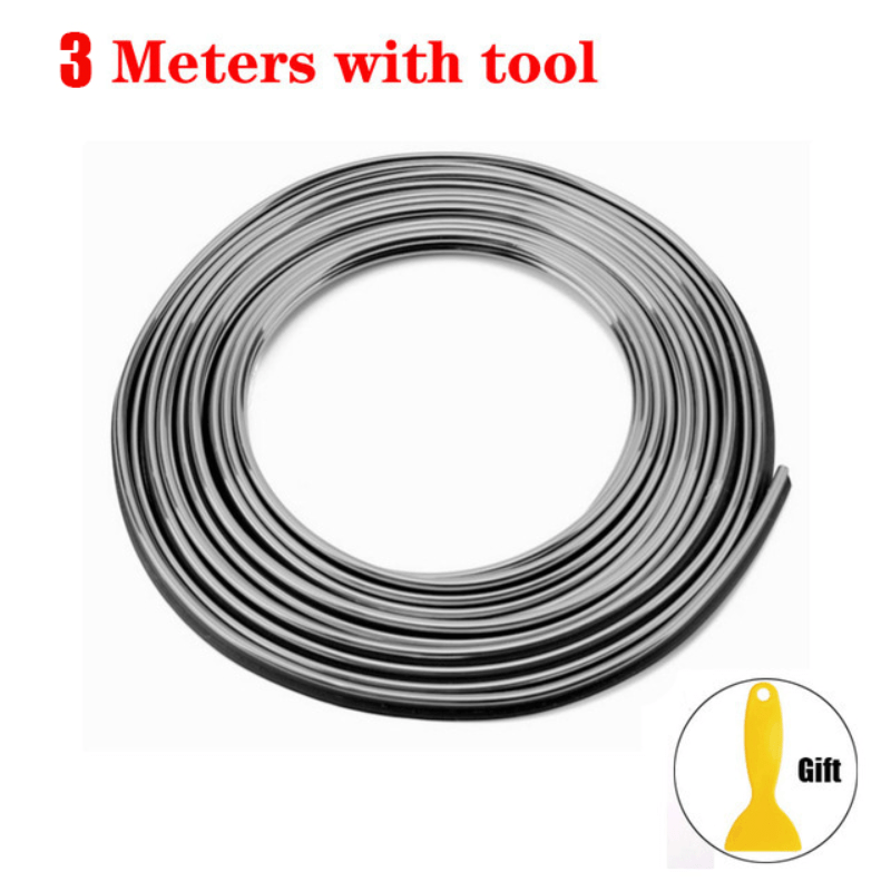 Universal Car Moulding Decoration Flexible Strips 3m/118.11inInterior Auto Mouldings Car Cover Trim Dashboard Door Car-styling