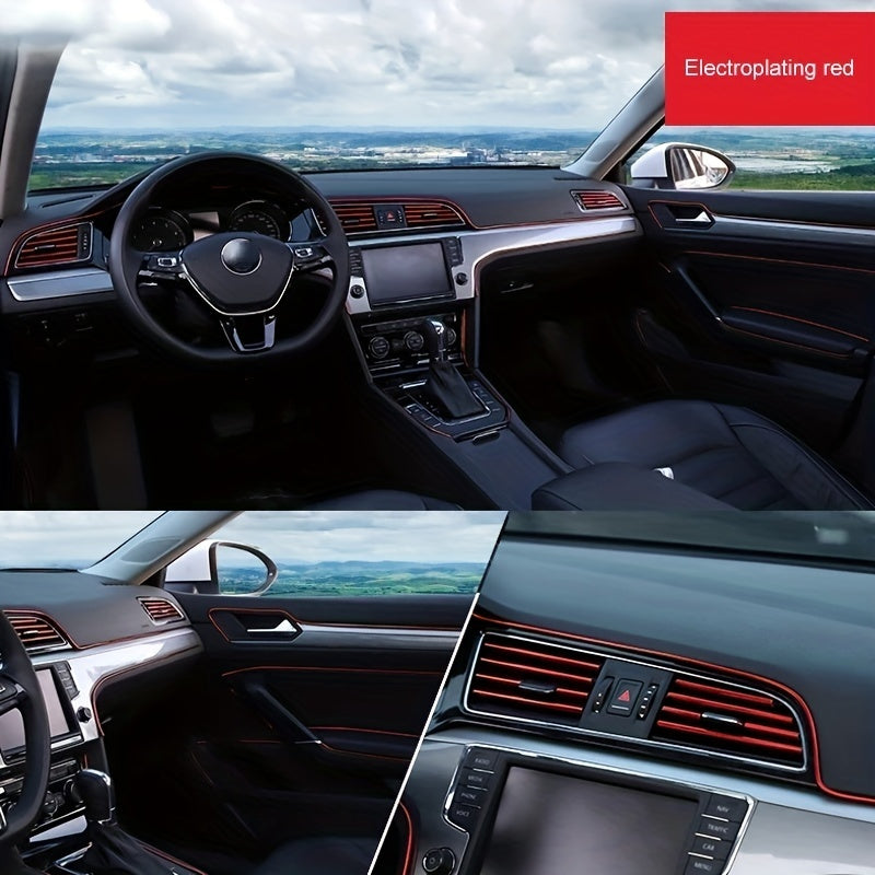 Universal Car Moulding Decoration Flexible Strips 3m/118.11inInterior Auto Mouldings Car Cover Trim Dashboard Door Car-styling