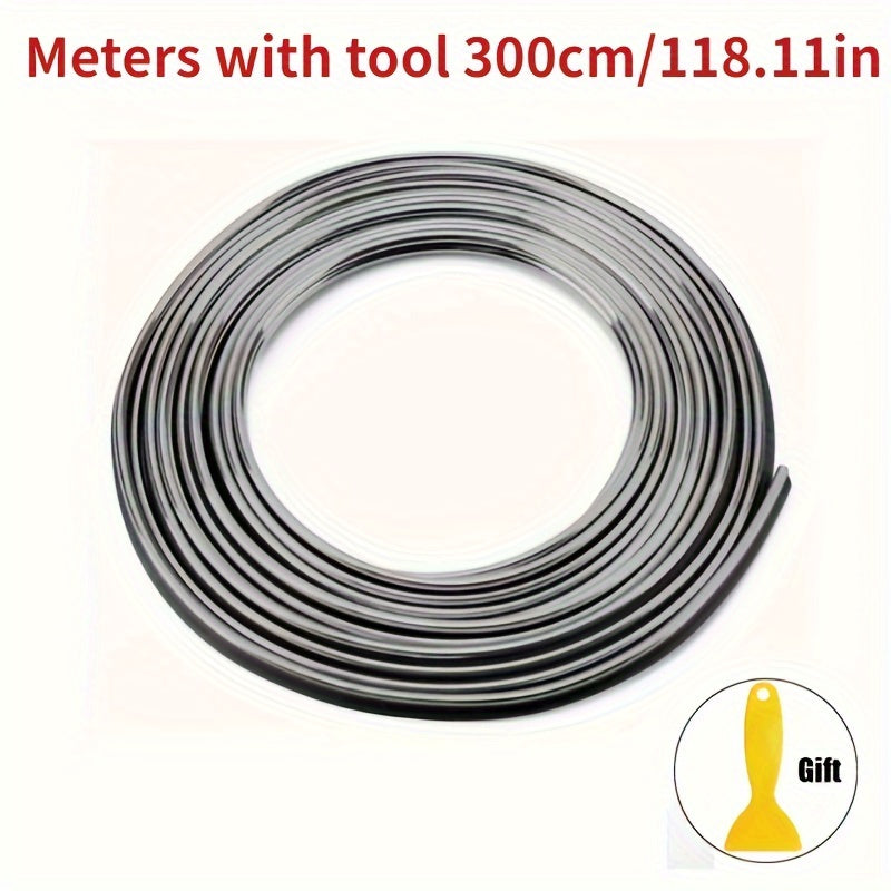Universal Car Moulding Decoration Flexible Strips 3m/118.11inInterior Auto Mouldings Car Cover Trim Dashboard Door Car-styling