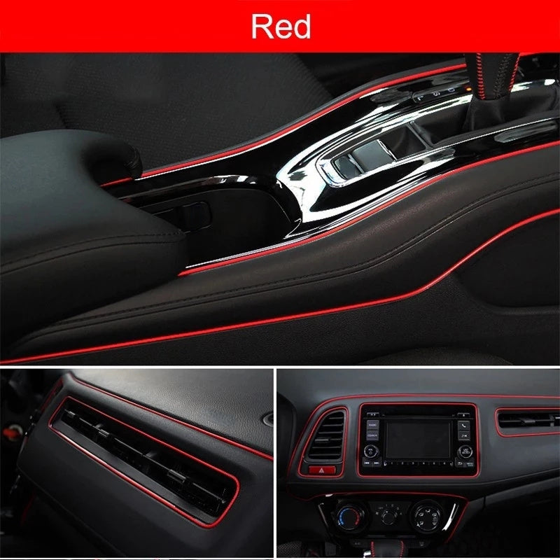 Universal Car Moulding Decoration Flexible Strips 3m/118.11inInterior Auto Mouldings Car Cover Trim Dashboard Door Car-styling