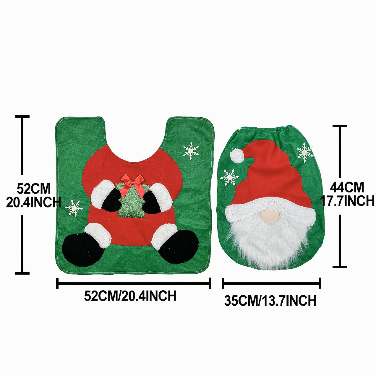 Christmas Toilet Cover Decoration Set Bathroom Toilet Santa Claus Decoration Supplies