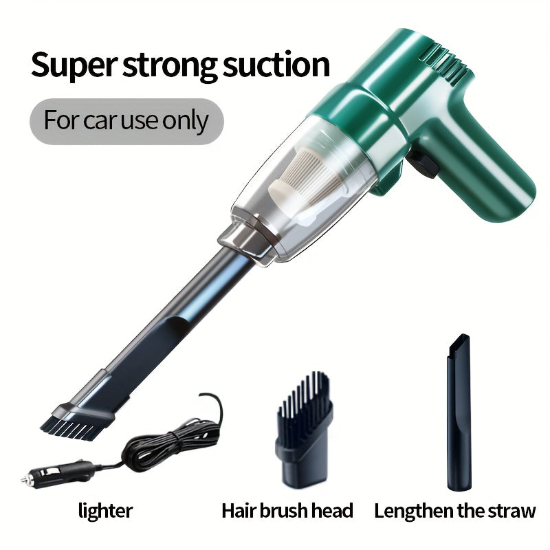 Car Vacuum Cleaner - Powerful 3Kpa Suction, Corded (3M), Lightweight Handheld Car Vacuum Cleaner, Single-Point Exhaust, Suitable for Cars, Trucks, Home - Lightweight And Portable, Without Battery