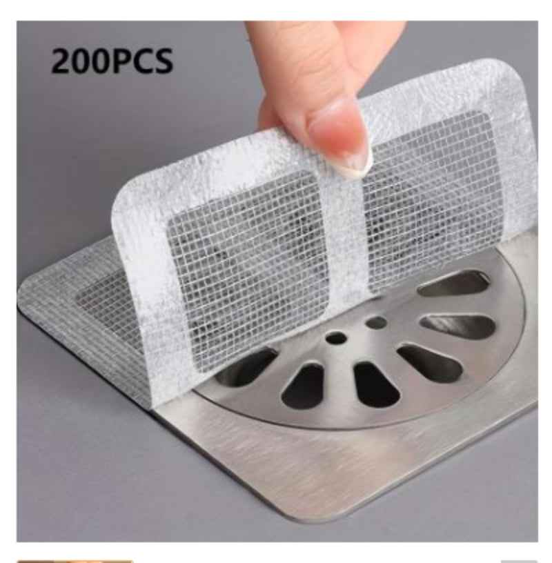 Disposable Self-adhesive Tian Zi Floor Drain Sheet Anti-blocking Insect-proof Anti-hair