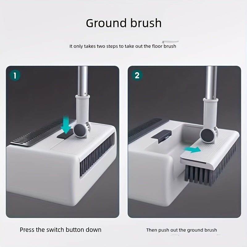 3pcs/set Stainless Steel Household Broom, Dustpan, and Brush Set | Efficient Sweeping and Scrubbing with Comb Tooth Dustpan, Ideal for Hard Floor Cleaning, Essential for Outdoor and Patio Use - Cozy Home
