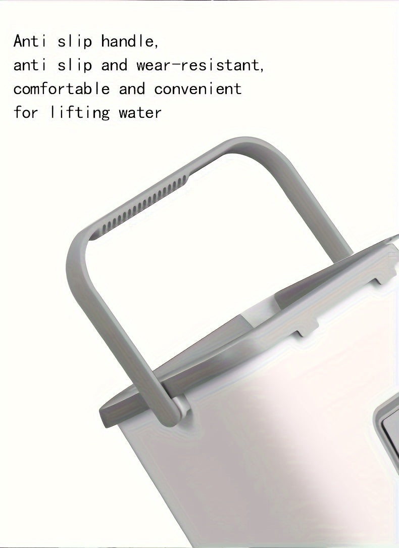 Wet and Dry Mop Set, Flat Mop with Built-in Scraper and Bucket, Suitable for Kitchen, Bathroom, Bedroom, and Living Room Floors, Plastic and Stainless Steel Handle, Rotating Washable Mop System, Cleaning Tool - Cozy Home