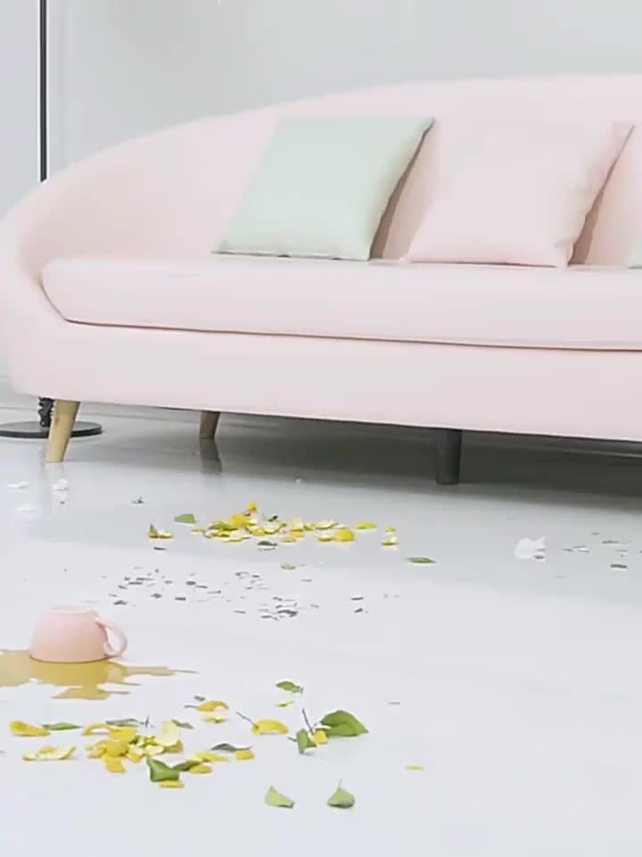 Wet and Dry Mop Set, Flat Mop with Built-in Scraper and Bucket, Suitable for Kitchen, Bathroom, Bedroom, and Living Room Floors, Plastic and Stainless Steel Handle, Rotating Washable Mop System, Cleaning Tool - Cozy Home