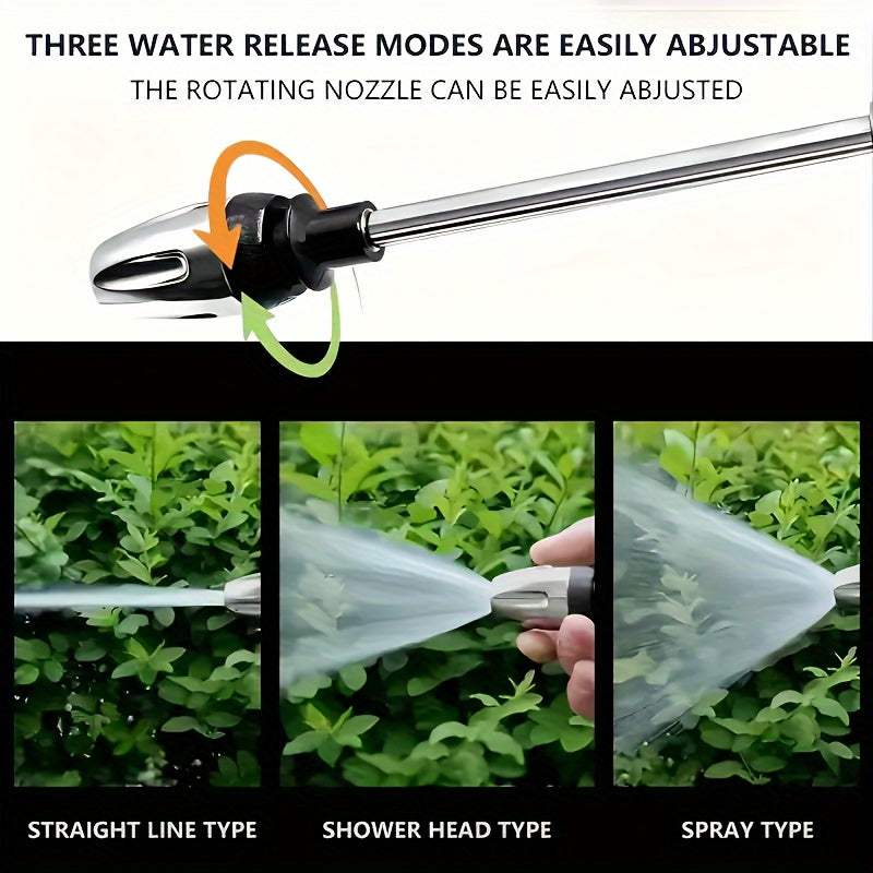 Heavy-Duty High-Pressure Water Gun with Long Handle - Powerful Spray nozzle for Car Washing, Garden, Vehicles, Home - Ergonomic Grip, Compatible with Hose Connectors - Ideal for Professionals & Home Use, Outdoor Cleaning, Ver