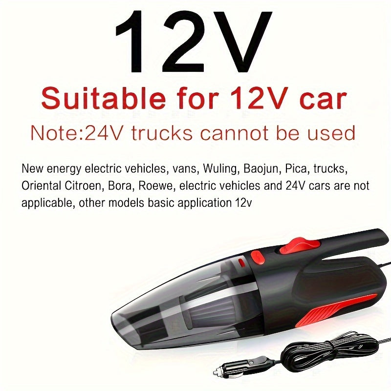 Mini Handheld High-Power Car VacuACum Cleaner for Interior Dust Removal and Maintenance, Car Vacuum Cleaner Powerful, Mini Portable Vacuum, Car Vacuum Cleaner, Dust Vacuum Cleaner, Handheld Car Vacuum, Auto Detailing, Vehicle M