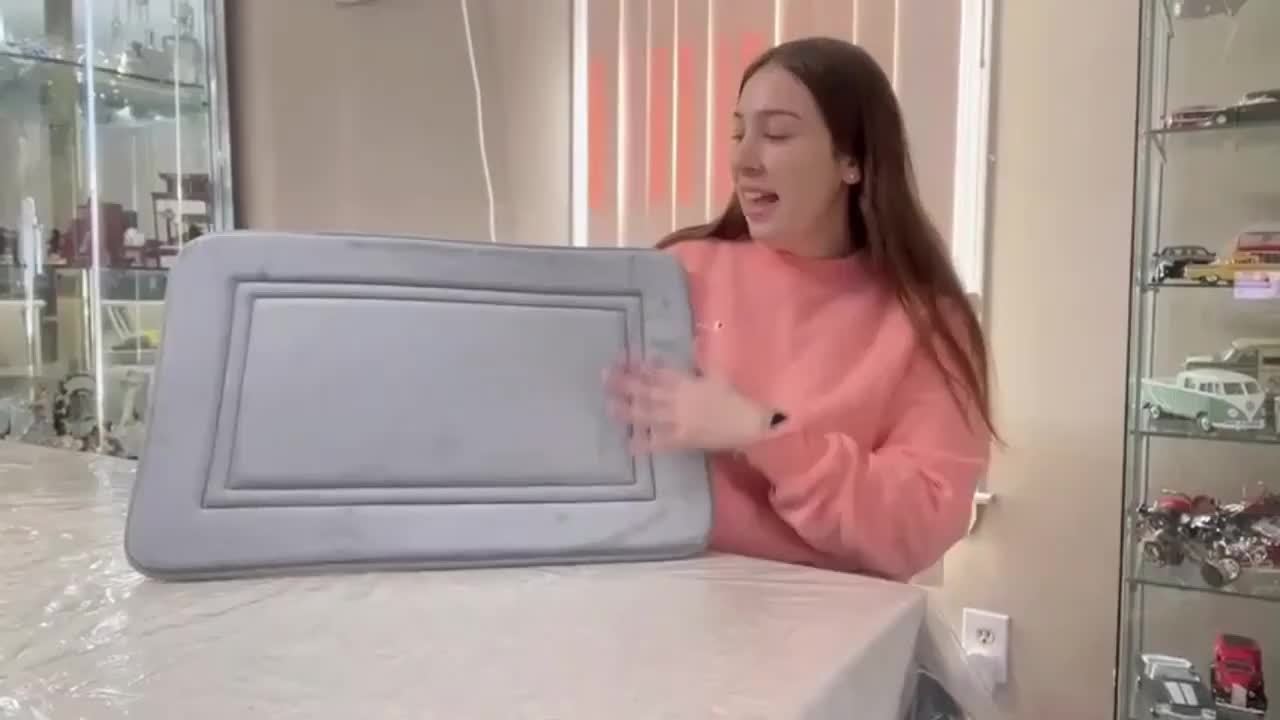 1pc Retro Memory Foam Bath Mat - Absorbent, Non-Slip, Floral Design In, Coffee, And - Soft & Durable for Living Room, Bedroom, Bathroom, Laundry Room - Cozy Home