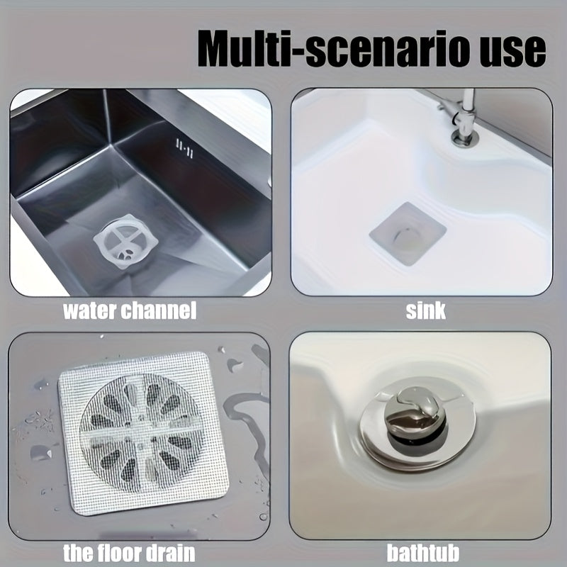 25pcs Disposable Floor Drainers, Non-woven Material, Self-adhesive Design, Prevents Hair Clogs, Suitable for Bathroom, Toilet, Kitchen Sink, with Anti-clogging Floor Drainers Cover - Cozy Home