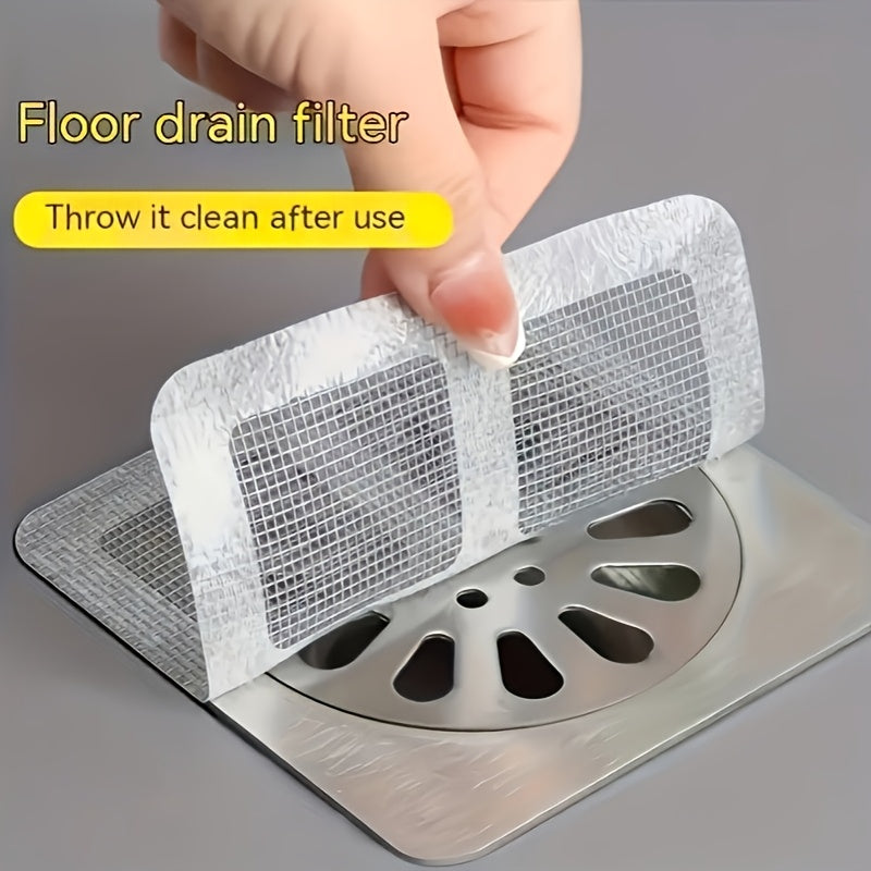 25pcs Disposable Floor Drainers, Non-woven Material, Self-adhesive Design, Prevents Hair Clogs, Suitable for Bathroom, Toilet, Kitchen Sink, with Anti-clogging Floor Drainers Cover - Cozy Home