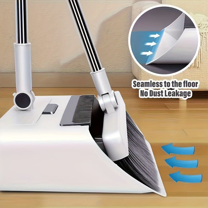 3pcs/set Stainless Steel Household Broom, Dustpan, and Brush Set | Efficient Sweeping and Scrubbing with Comb Tooth Dustpan, Ideal for Hard Floor Cleaning, Essential for Outdoor and Patio Use - Cozy Home