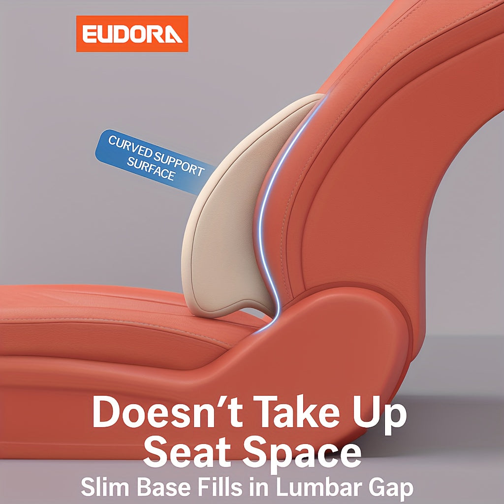 Car Headrest & Lumbar Cushion Set | Autumn/Winter Comfort Upgrade | Ergonomic Fit Design | High-Density Foam Filling | Comfortable for Long Drives | Includes 1 Headrest + 1 Lumbar Cushion