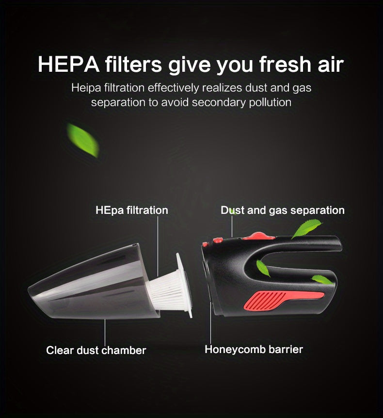 Mini Handheld High-Power Car VacuACum Cleaner for Interior Dust Removal and Maintenance, Car Vacuum Cleaner Powerful, Mini Portable Vacuum, Car Vacuum Cleaner, Dust Vacuum Cleaner, Handheld Car Vacuum, Auto Detailing, Vehicle M