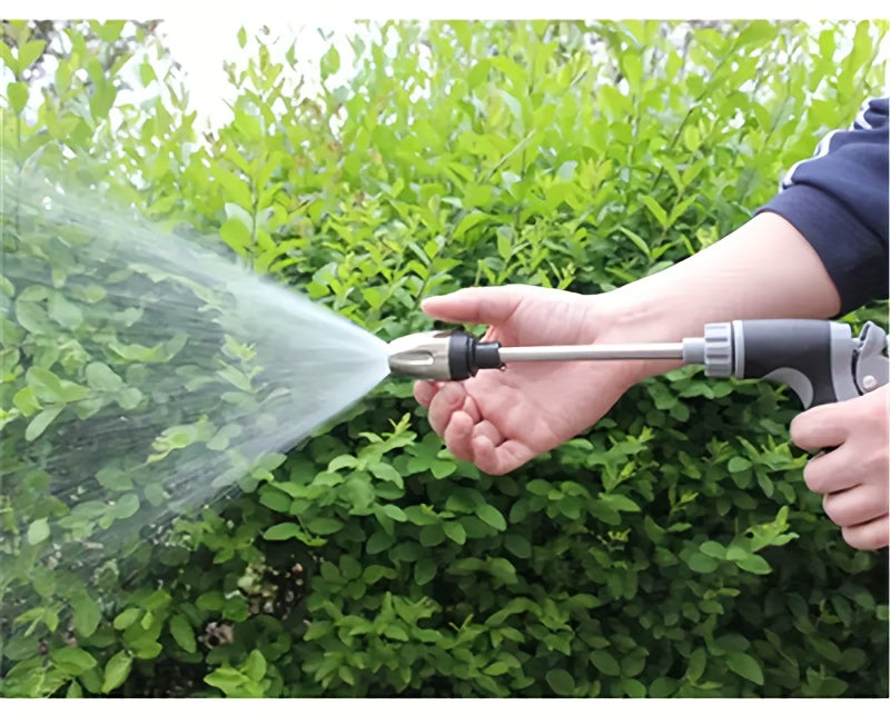 Heavy-Duty High-Pressure Water Gun with Long Handle - Powerful Spray nozzle for Car Washing, Garden, Vehicles, Home - Ergonomic Grip, Compatible with Hose Connectors - Ideal for Professionals & Home Use, Outdoor Cleaning, Ver