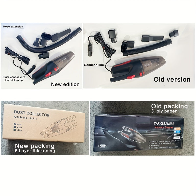 Mini Handheld High-Power Car VacuACum Cleaner for Interior Dust Removal and Maintenance, Car Vacuum Cleaner Powerful, Mini Portable Vacuum, Car Vacuum Cleaner, Dust Vacuum Cleaner, Handheld Car Vacuum, Auto Detailing, Vehicle M