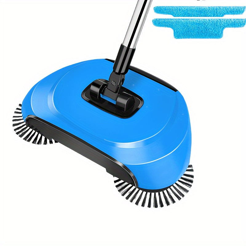 3-in-1 Cordless Push Broom Dustpan & Mop Combo - Lightweight Ergonomic Handle, Durable Plastic for Hardwood Floors & Tile - Space-Saving Multi-Functional Cleaning Tool for Home Use, Modern Aesthetic, Efficient Design - Cozy Home