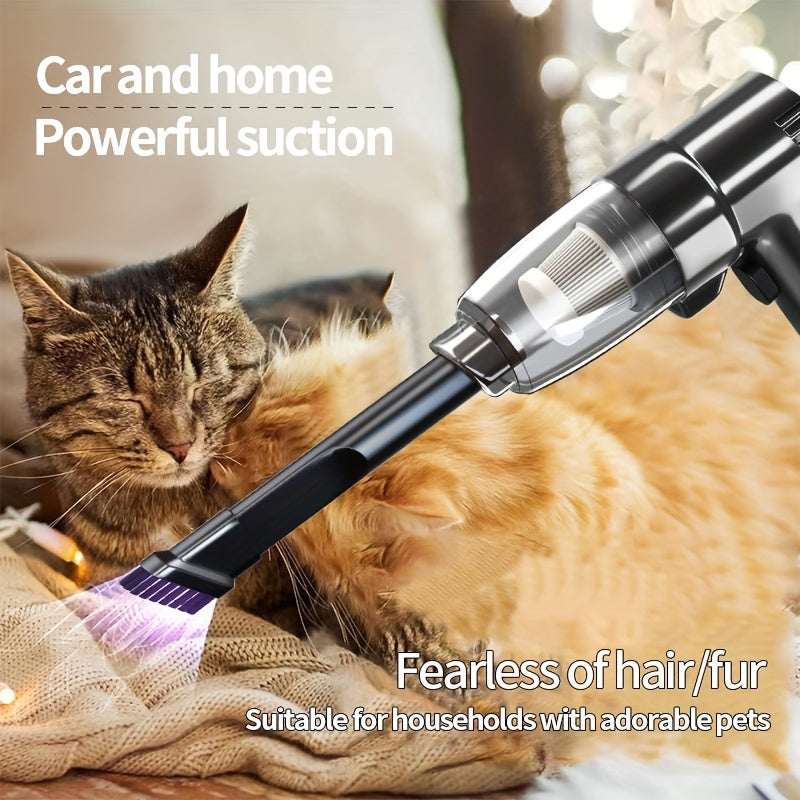 Car Vacuum Cleaner - Powerful 3Kpa Suction, Corded (3M), Lightweight Handheld Car Vacuum Cleaner, Single-Point Exhaust, Suitable for Cars, Trucks, Home - Lightweight And Portable, Without Battery