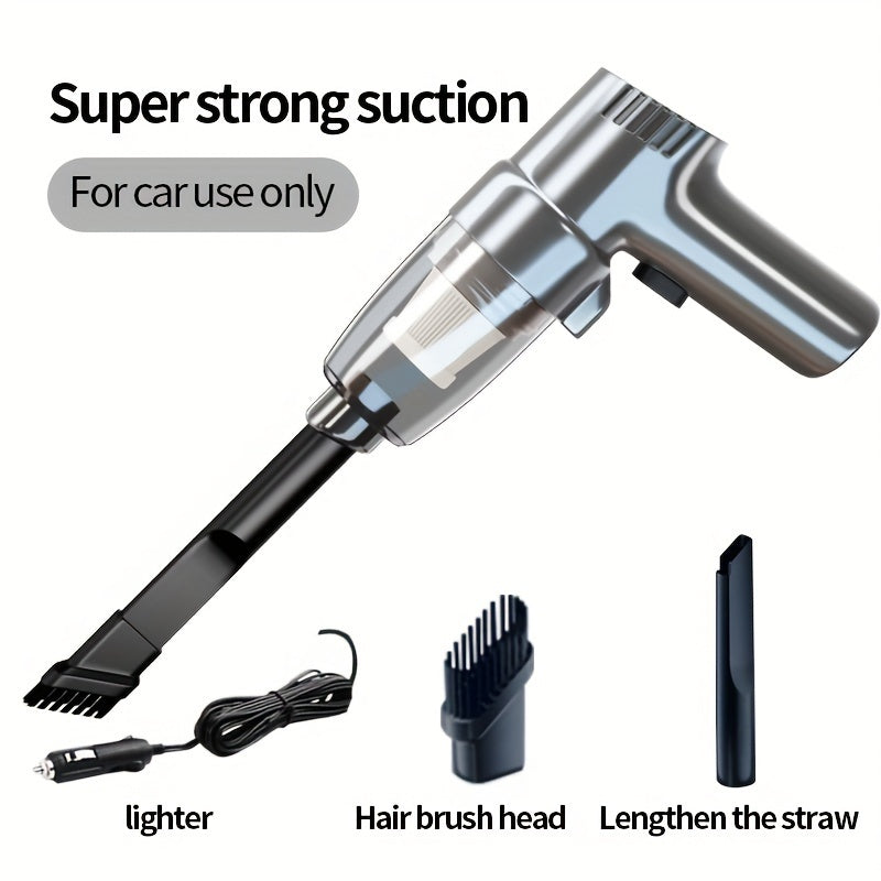 Car Vacuum Cleaner - Powerful 3Kpa Suction, Corded (3M), Lightweight Handheld Car Vacuum Cleaner, Single-Point Exhaust, Suitable for Cars, Trucks, Home - Lightweight And Portable, Without Battery