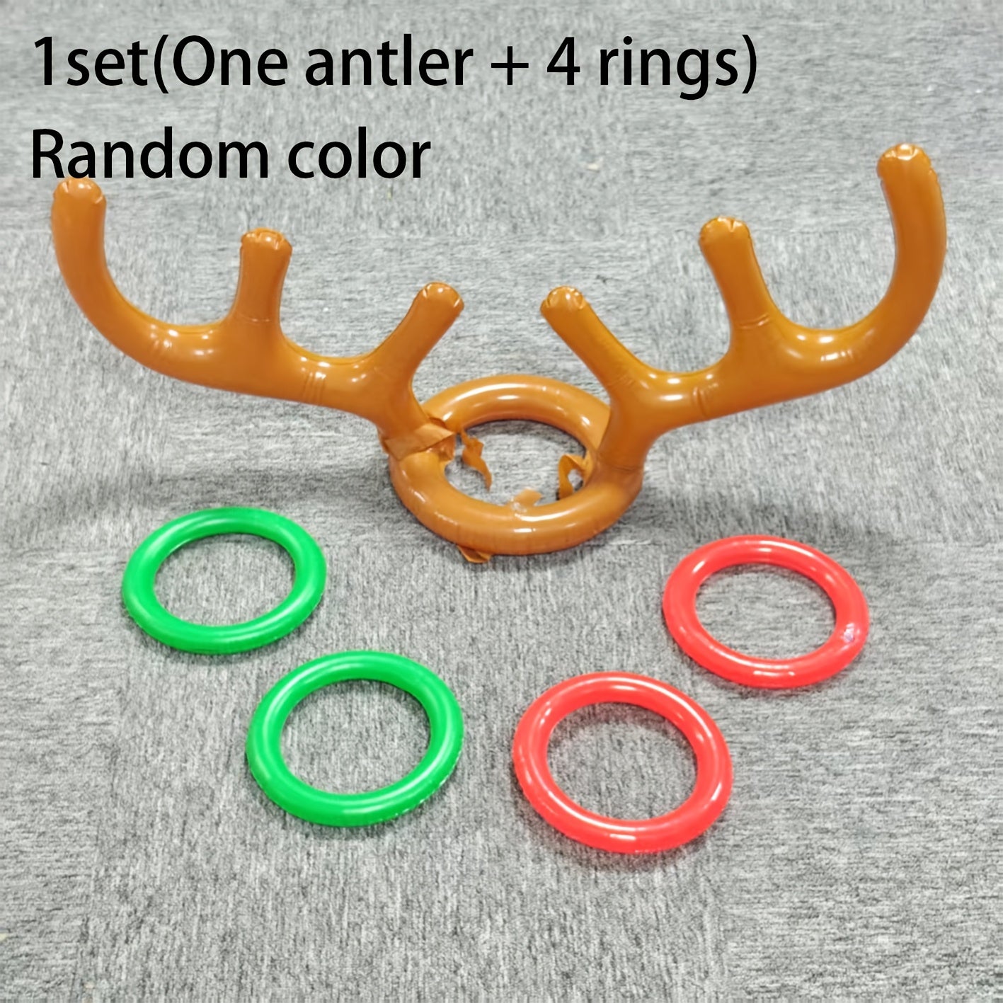 5pcs Inflatable Reindeer Antler Ring Toss Party Game Set - Perfect for Christmas Parties, New Year's Eve, and Birthday Party Decorations - Durable PVC Material - Ideal for Holiday Celebrations and Games
