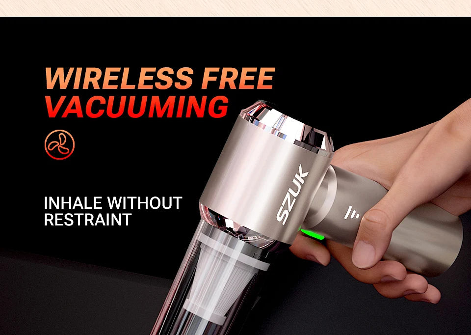 SZUK New Mini Car Vacuum Cleaner 985000Pa Wireless Vacuum Cleaner Powerful Suction Handheld Portable Vacuum Cleaner for car - Cozy Home