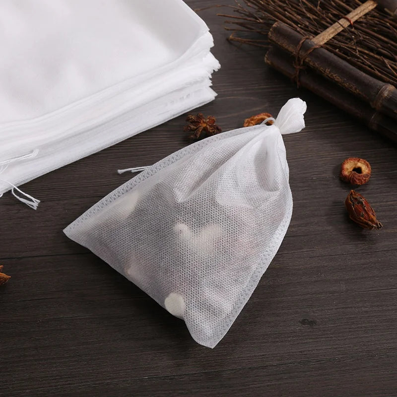 JJYY 100 Pcs Disposable Tea Bags Filter Bags for Tea Infuser with String Heal Seal, Food Grade Non-woven Fabric Spice Filters - Cozy Home
