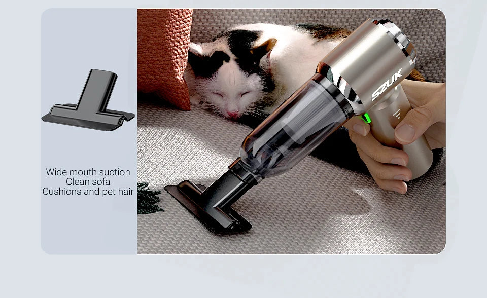 SZUK New Mini Car Vacuum Cleaner 985000Pa Wireless Vacuum Cleaner Powerful Suction Handheld Portable Vacuum Cleaner for car - Cozy Home