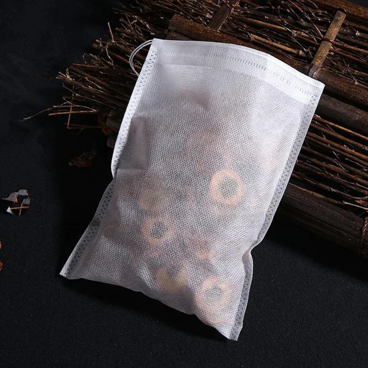 JJYY 100 Pcs Disposable Tea Bags Filter Bags for Tea Infuser with String Heal Seal, Food Grade Non-woven Fabric Spice Filters - Cozy Home