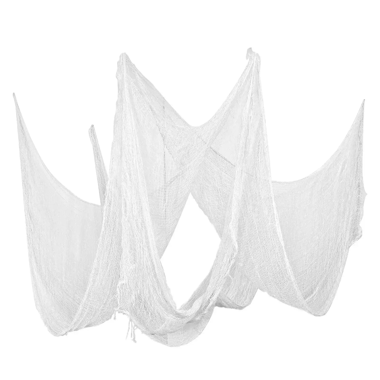 30×72inch Halloween Black Horror Cloth Spooky Fabric Cloth Halloween Decorations Haunted House Outdoor Hanging Scary Gauze Decor