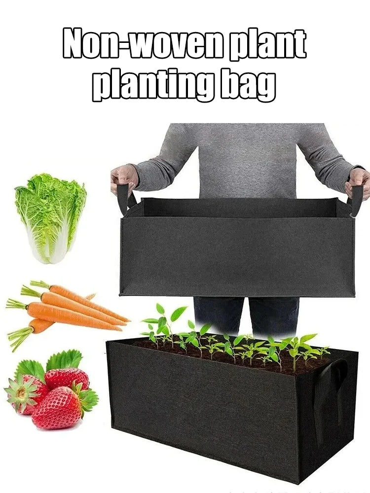 Square Felt Growing Bucket Plant Growth Bag Multi-Functional Vegetable Plant Non-Woven Felt Growing Bag