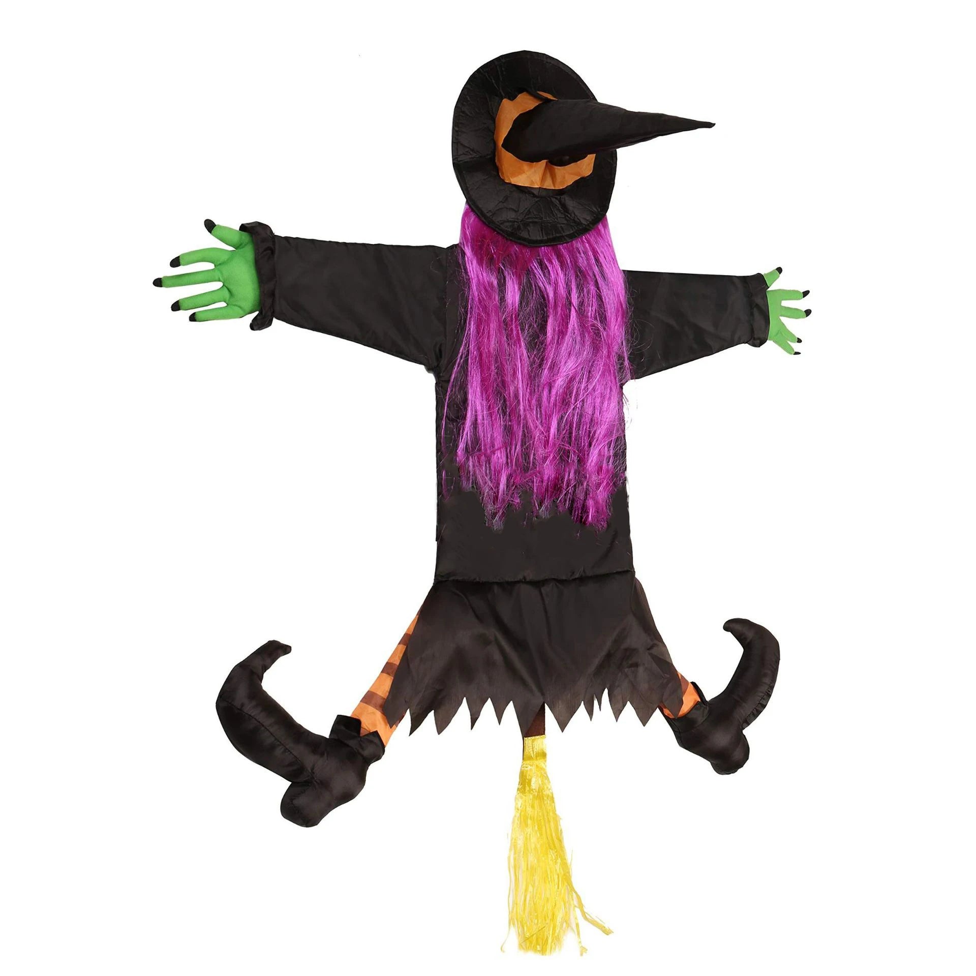 Halloween Witch Crashing Into Tree Decoration 2025 - Animated Witch Doll for Outdoor Yard, Porch & Door Spooky Decor