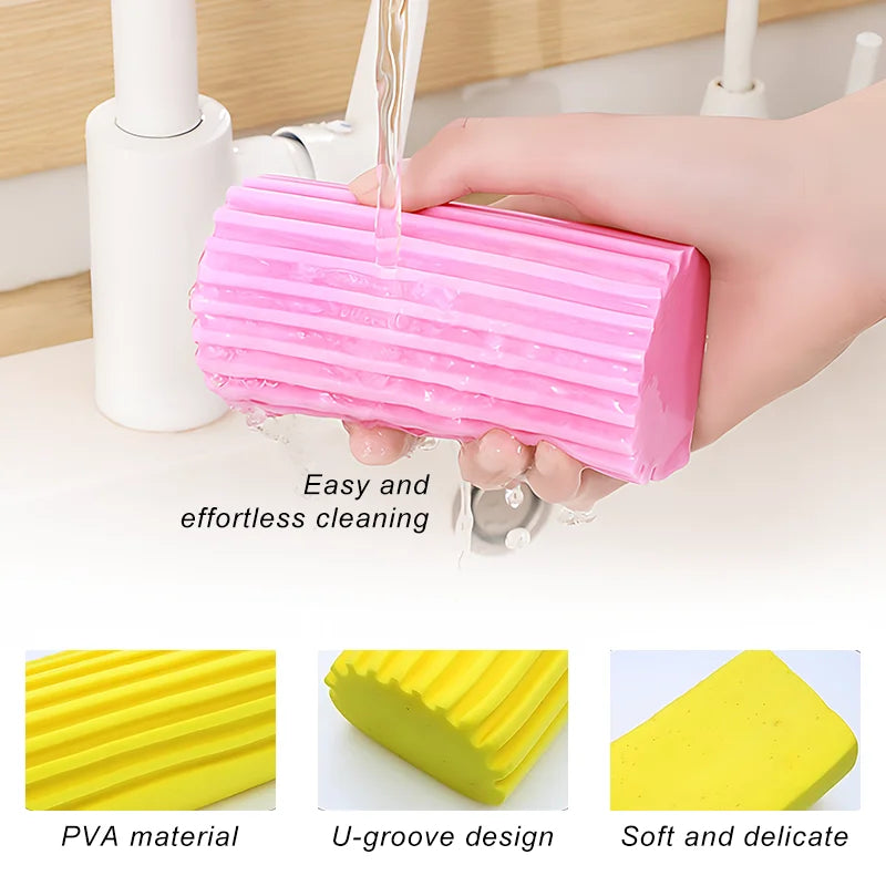 Magical Dust Cleaning Sponges Pva Sponge Damp Clean Duster For Cleaning Blinds Glass Baseboards Vents Railings Mirrors Window - Cozy Home