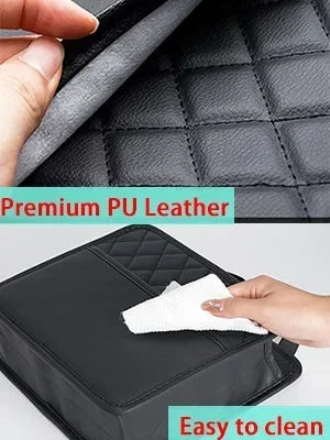 Multi function PU Leather Car Seat Back Storage Bag for Renault Clio Laguna Megane Duster Tissue Cup Holder Garbage Pocket