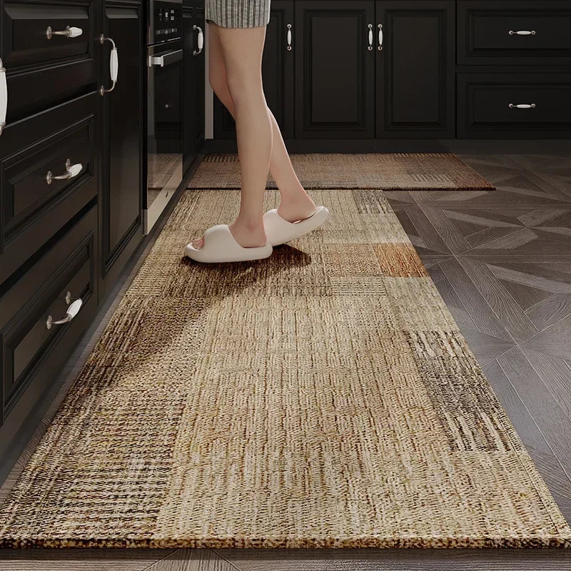 Japanese Kitchen Mat Long Rug Absorbs Water and Oil, Quick-drying, Non-slip Floor Mats, Anti-fall and Dirt-resistant Doormat