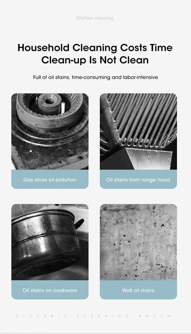 Electric Spin Scrubber, Bathroom Cordless Cleaning Brush Power Scrubber with 5 Replaceable Brush Heads, Electric Cleaning Brush