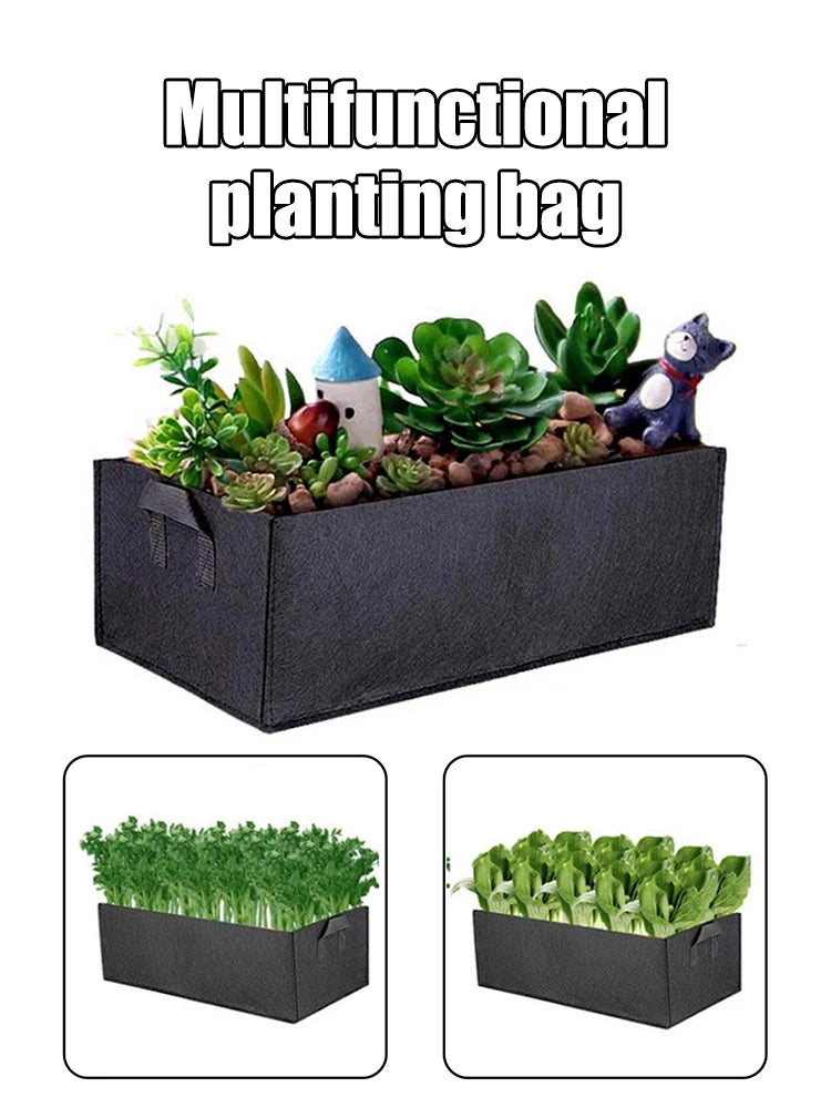 Square Felt Growing Bucket Plant Growth Bag Multi-Functional Vegetable Plant Non-Woven Felt Growing Bag