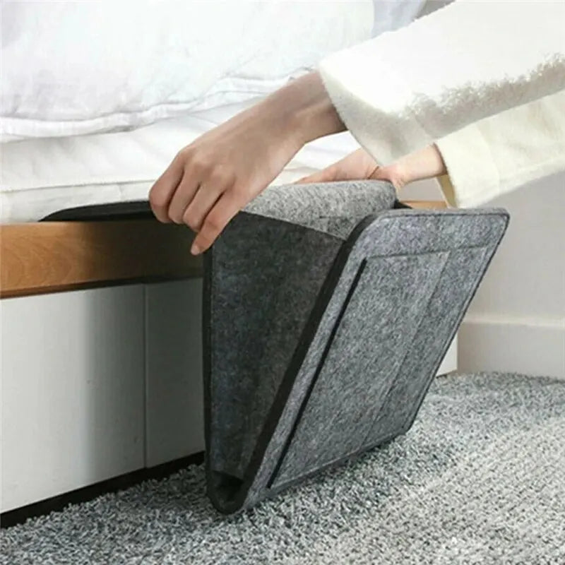 Bed Bag Felt Bedside Storage Organizer Sofa TV Remote Control Hanging Couch Storage Organizer Bed Holder Pockets