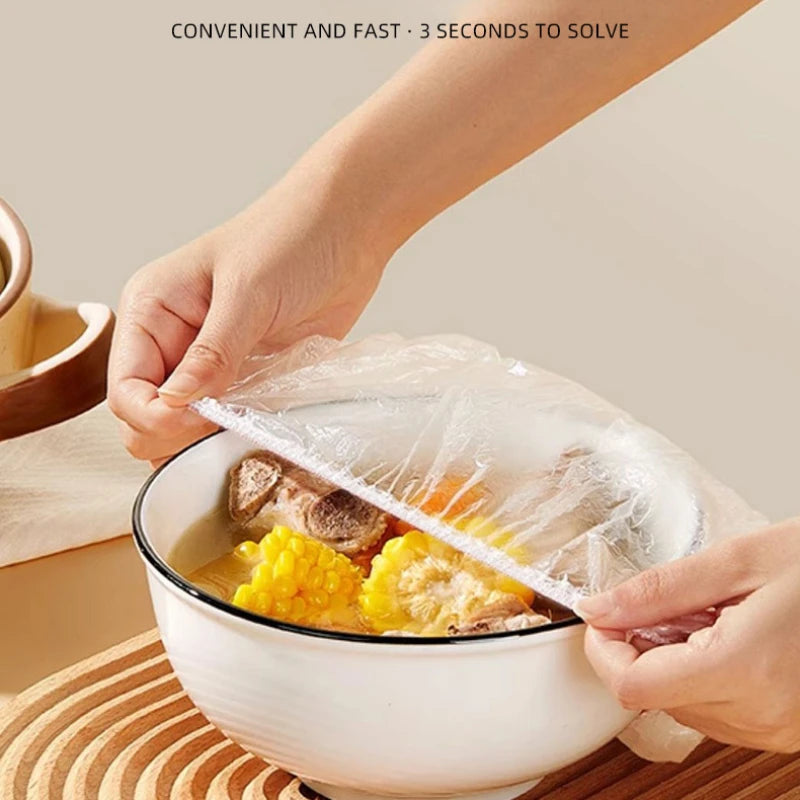 Disposable food - grade kitchen household PE leftover food, fruits and vegetables dust - proof universal insurance film cover.