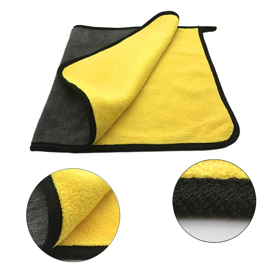 1/2/6pcs Microfiber Cleaning Towel Car Cleaning Cloths Professional Detailing Car Drying Microfiber Towel Wash Towel motorcycle