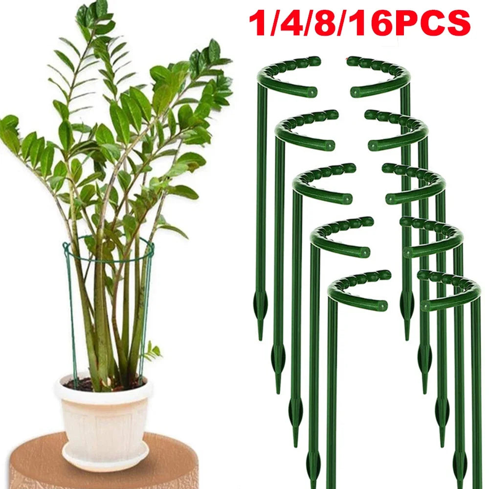 Plastic Plant Support Pile Stand Plant Support Pile for Flowers Greenhouses Arrangement Fixing Rod Holder Garden Tools