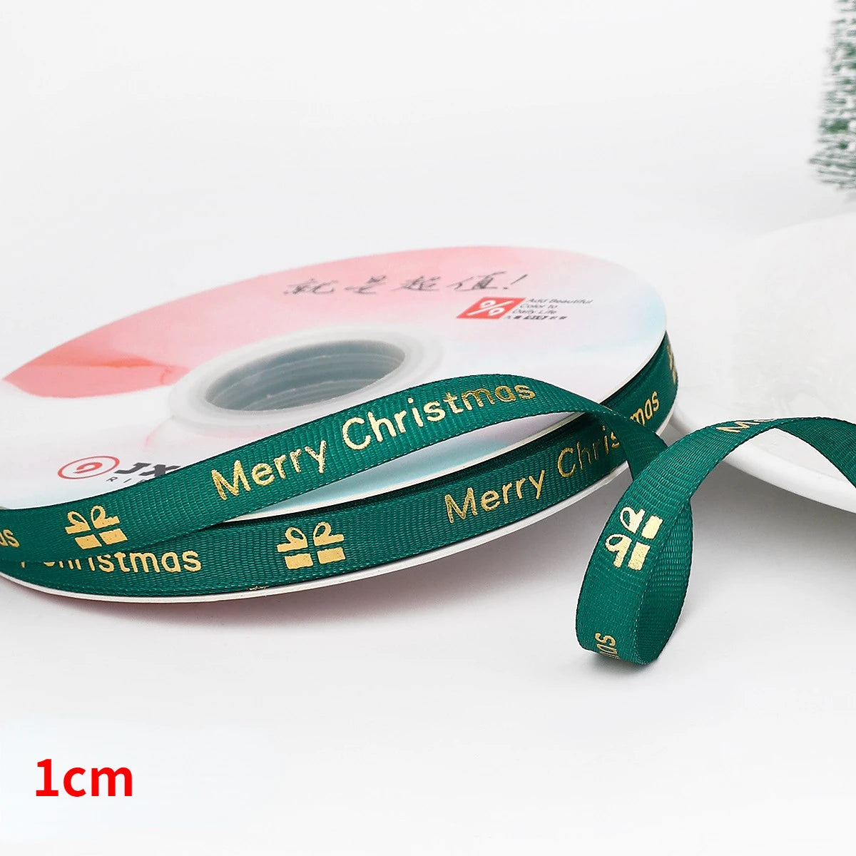 5yards Christmas Ribbon Printed Christmas Polyester Ribbon For Handmade Design Christma Decoration DIY Cake Bouquet Gift Packing