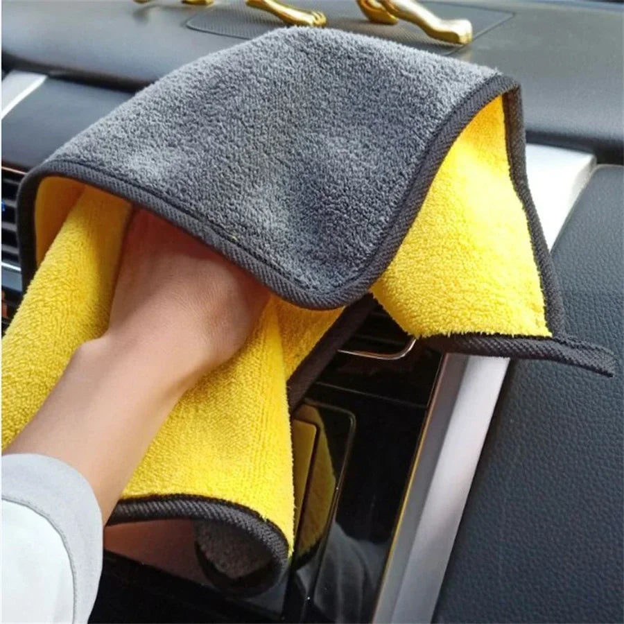 1/2/6pcs Microfiber Cleaning Towel Car Cleaning Cloths Professional Detailing Car Drying Microfiber Towel Wash Towel motorcycle