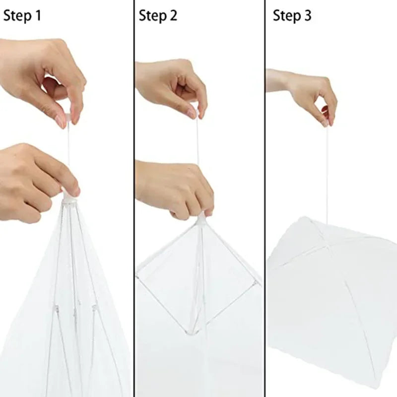 Foldable Food Mesh Cover Fly Anti Mosquito Pop-Up Food Cover Umbrella Meal Vegetable Fruit Breathable Cover Kitchen Accessories